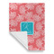 Coral & Teal Garden Flags - Large - Single Sided - FRONT FOLDED