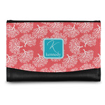 Coral & Teal Genuine Leather Women's Wallet - Small (Personalized)