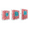 Coral & Teal Gift Bags - All Sizes - Dimensions