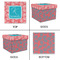 Coral & Teal Gift Boxes with Lid - Canvas Wrapped - Medium - Approval