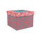 Coral & Teal Gift Box with Lid - Canvas Wrapped - Small (Personalized)