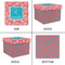 Coral & Teal Gift Boxes with Lid - Canvas Wrapped - X-Large - Approval