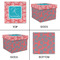 Coral & Teal Gift Boxes with Lid - Canvas Wrapped - XX-Large - Approval