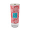 Coral & Teal Glass Shot Glass - 2oz - FRONT