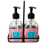 Coral & Teal Glass Soap & Lotion Bottles (Personalized)
