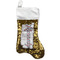 Coral & Teal Gold Sequin Stocking - Front