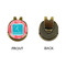 Coral & Teal Golf Ball Hat Clip Marker - Apvl - GOLD