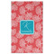 Coral & Teal Golf Towel - Front (Large)