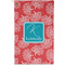 Coral & Teal Golf Towel (Personalized) - APPROVAL (Small Full Print)