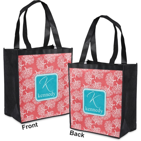 Coral & Teal Grocery Bag - Apvl
