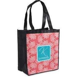 Coral & Teal Grocery Bag (Personalized)