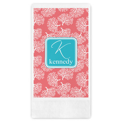 Coral & Teal Guest Towels - Full Color (Personalized)