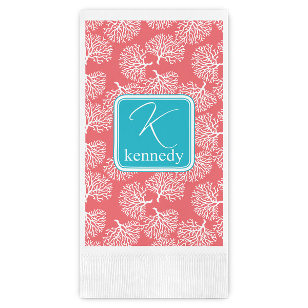 Custom Coral & Teal Guest Towels - Full Color (Personalized)