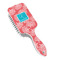 Coral & Teal Hair Brush - Angle View