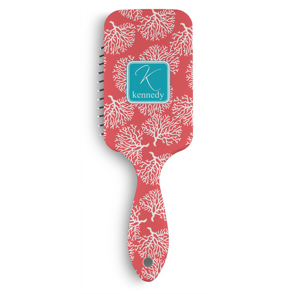Custom Coral & Teal Hair Brushes (Personalized)
