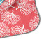 Coral & Teal Hooded Baby Towel- Detail Corner