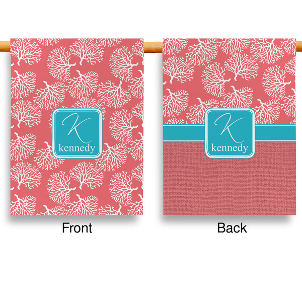 Coral & Teal House Flags - Double Sided - APPROVAL