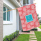 Coral & Teal House Flags - Double Sided - LIFESTYLE