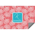 Coral & Teal Indoor / Outdoor Rug - 8'x10' (Personalized)