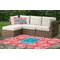 Coral & Teal Outdoor Mat & Cushions