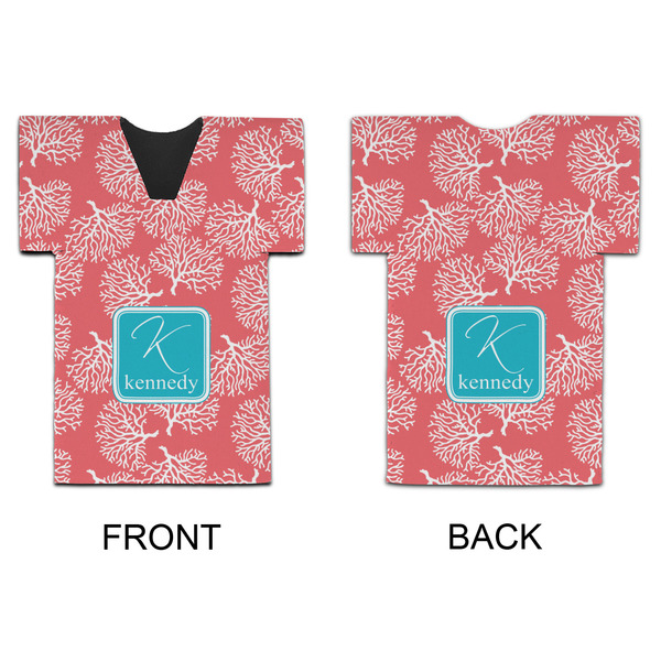 Coral & Teal Jersey Bottle Cooler - APPROVAL