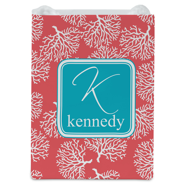 Coral & Teal Jewelry Gift Bag - Gloss - Front