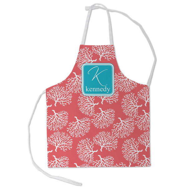 Custom Coral & Teal Kid's Apron - Small (Personalized)