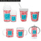Coral & Teal Kid's Drinkware - Customized & Personalized