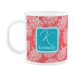 Coral & Teal Plastic Kids Mug (Personalized)