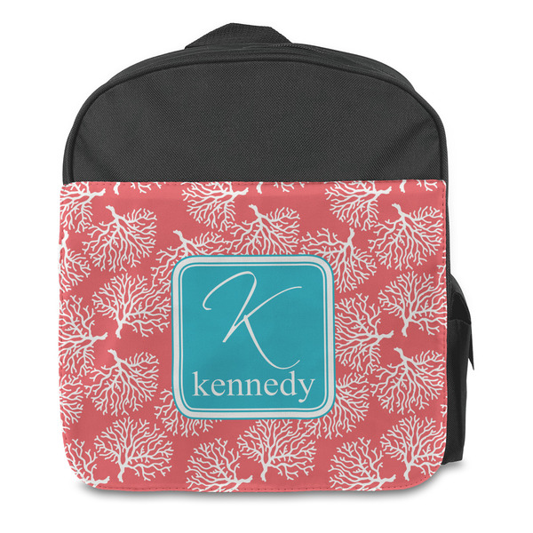 Coral & Teal Kids Backpack - Front