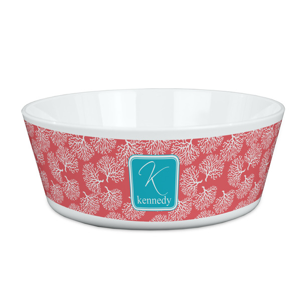 Custom Coral & Teal Kid's Bowl (Personalized)