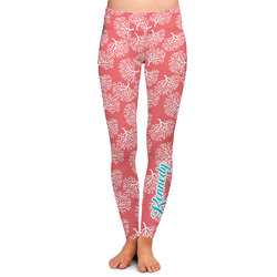 Coral & Teal Ladies Leggings - Small (Personalized)