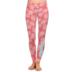 Coral & Teal Ladies Leggings - Extra Large (Personalized)