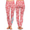 Coral & Teal Ladies Leggings - Front and Back