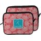 Coral & Teal Laptop Sleeve / Case (Personalized)