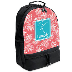 Coral & Teal Backpacks - Black (Personalized)