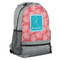 Coral & Teal Large Backpack - Gray - Angled View