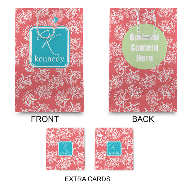 Coral & Teal Large Gift Bag - Approval