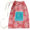 Coral & Teal Large Laundry Bag - Front View