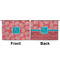 Coral & Teal Large Zipper Pouch Approval (Front and Back)