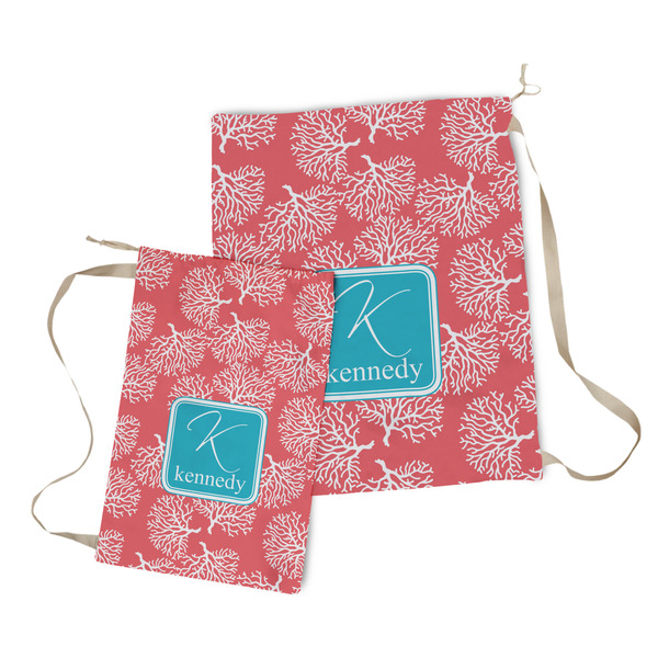 Coral & Teal Laundry Bag - Both Bags