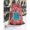 Coral & Teal Laundry Bag in Laundromat