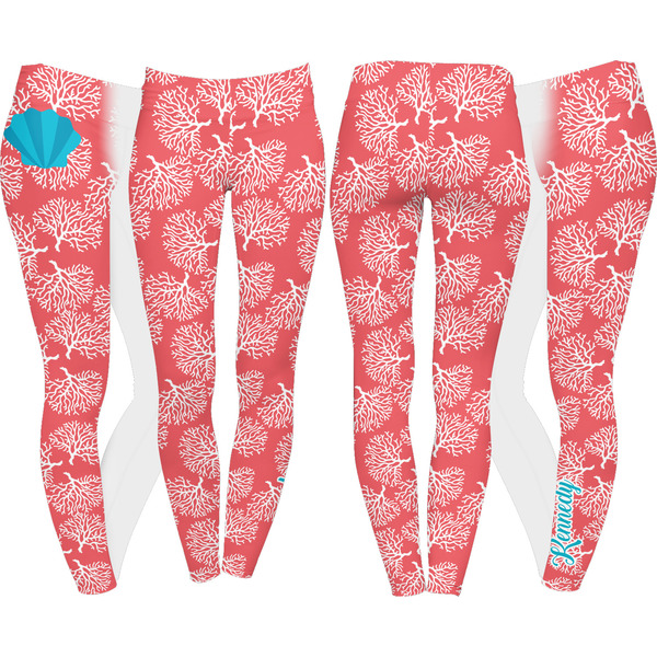 Coral & Teal Leggings Turn Around - Apvl