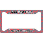 Coral & Teal License Plate Frame - Style A (Personalized)