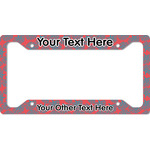Coral & Teal License Plate Frame - Style A (Personalized)