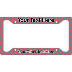 Coral & Teal License Plate Frame - Style A (Personalized)