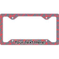 Coral & Teal License Plate Frame - Style C (Personalized)