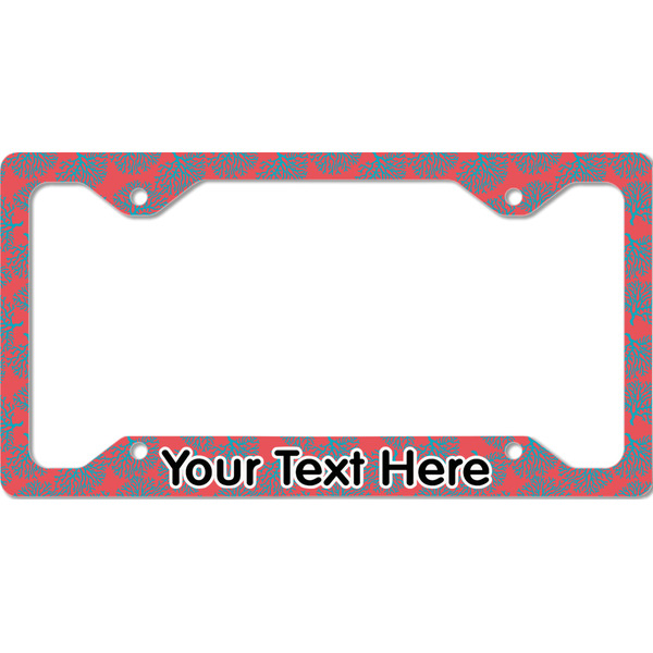 Coral & Teal License Plate Frame - Style C