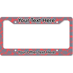 Coral & Teal License Plate Frame - Style B (Personalized)