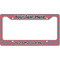 Coral & Teal License Plate Frame - Style B (Personalized)
